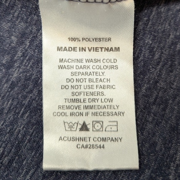 FJ FootJoy Golf Vest Mens Large Gray Blue Zip Pocket Sleeveless Athleisure - Picture 6 of 8